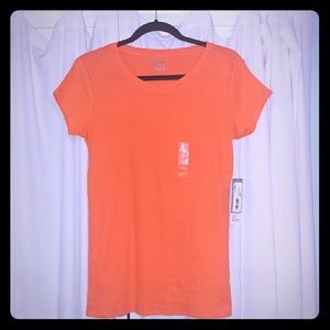 JCP Orange Plain Short Sleeved T-Shirt